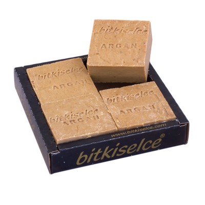 Bitkiselce Doğal Argan Yağlı Sabun - Cilde Nemlilik ve Yumuşaklık Sunar, El Yapımı Sabun 450 gr.